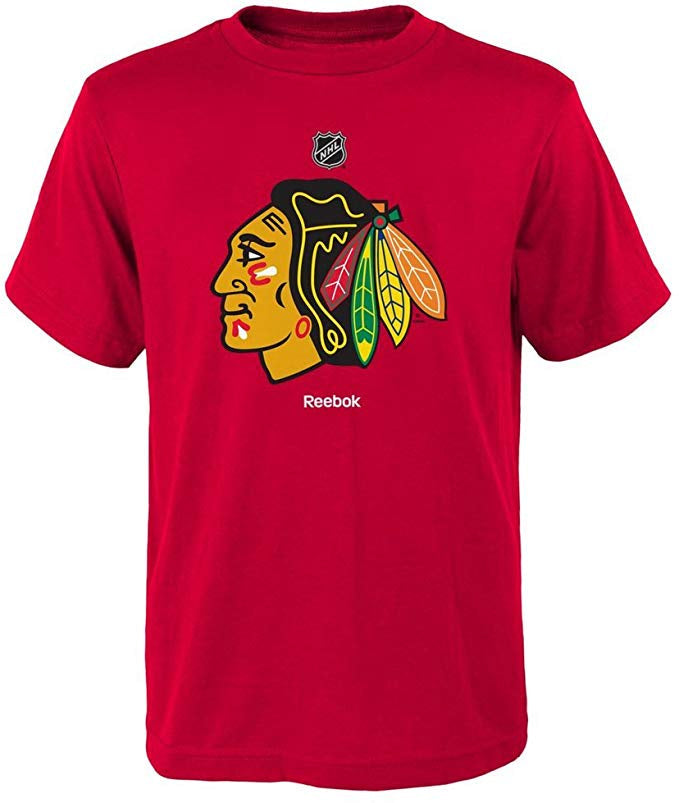 Chicago Blackhawks Child Red Primary Logo T Shirt product image 1, provided for visual reference and product detail review