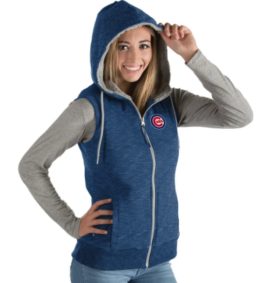 Women’s Chicago Cubs Royal Blue Blitz Vest By Antigua product image 2, provided for visual reference and product detail