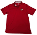 Chicago Blackhawks RPM Back Stripe Polo By Levelwear-Red product image 1, provided for visual reference and product detail