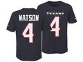 Youth Houston Texans Deshaun Watson Nike Navy Player Game Team Name & Number T-Shirt product image 1, provided for visual