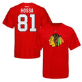 Chicago Blackhawks Marian Hossa Name & Number T-Shirt,Red for Men product image 1, provided for visual reference and product