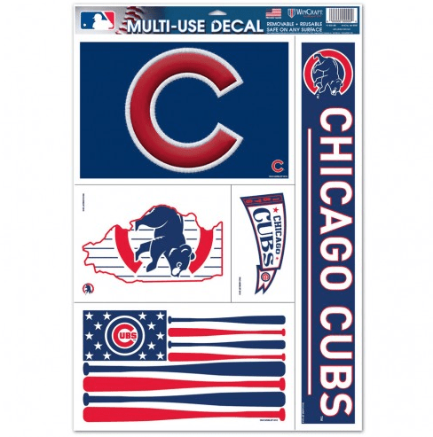 Chicago Cubs 11X17 Red/White/Blue Ultra Decal Sheet By Wincraft product image 1, provided for visual reference and product