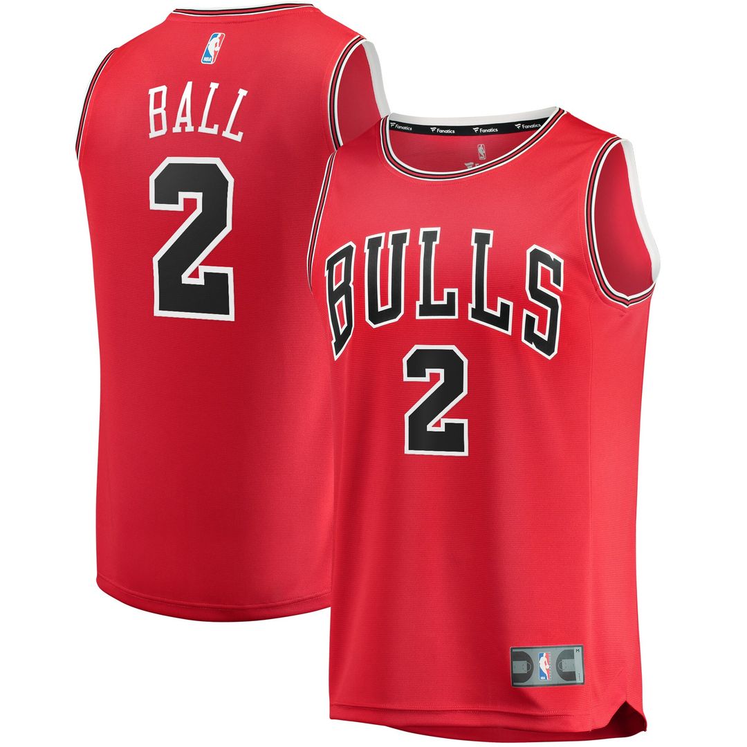 Chicago Bulls Lonzo Ball Fanatics Youth Fast Break Road product image 1