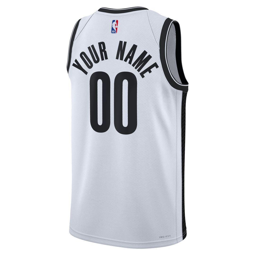 Brooklyn Nets Nike Unisex Swingman Custom Jersey White product image 6