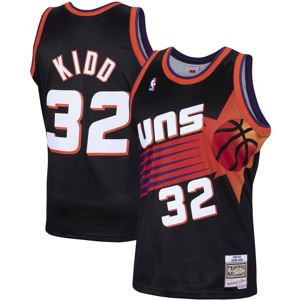 Phoenix Suns Jason Kidd Mitchell & Ness Black 1999-2000 Hardwood Classics Swingman Jersey for Men product image 1, provided