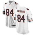 Youth Colston Loveland Chicago Bears White Nike Game Jersey product image 1, provided for visual reference and product