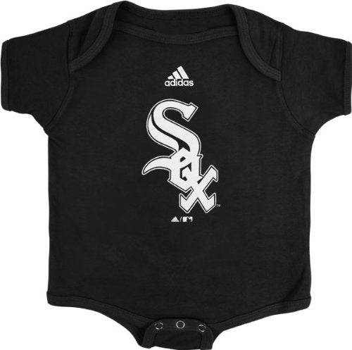 Chicago White Sox Black adidas Team Logo Newborn/Infant Creeper product image 1, provided for visual reference and product