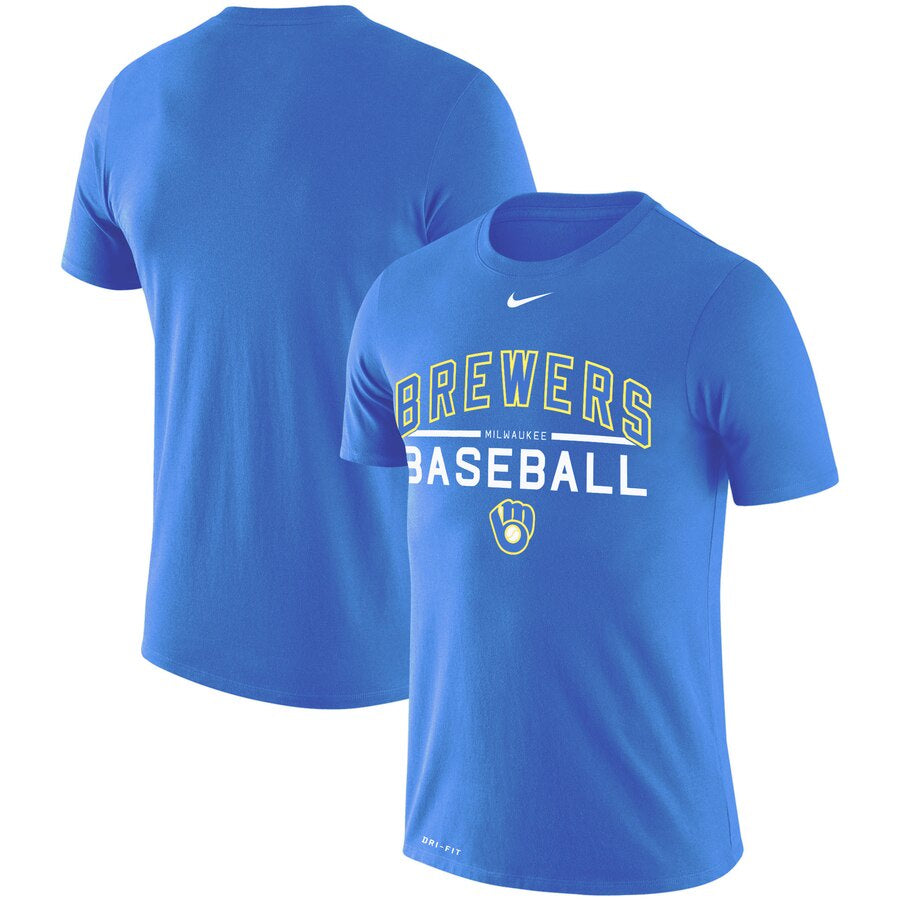 Milwaukee Brewers Nike Royal Practice Performance T-Shirt for Men product image 1, provided for visual reference and product