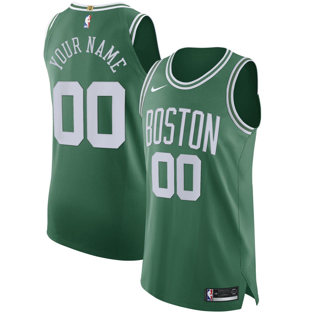 Boston Celtics Nike 2020/21 Authentic Custom Jersey Green product image 1