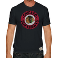 Chicago Blackhawks Retro Brand Black Circle Logo T-Shirt for Men product image 1, provided for visual reference and product