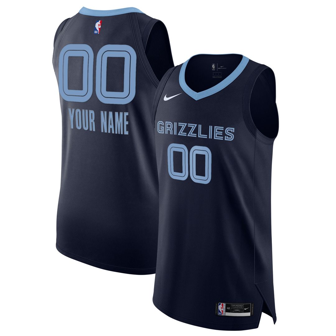Memphis Grizzlies Nike 2020/21 Authentic Custom Jersey Navy product image 1