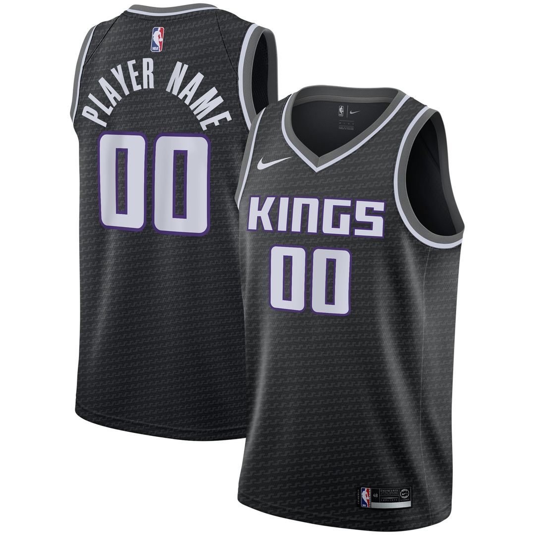 Sacramento Kings Nike Swingman Custom Jersey Black product image 1