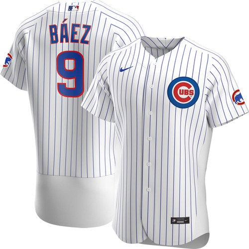 Chicago Cubs Javier Baez Nike White Home Authentic Player Jersey for Men product image 1, provided for visual reference and