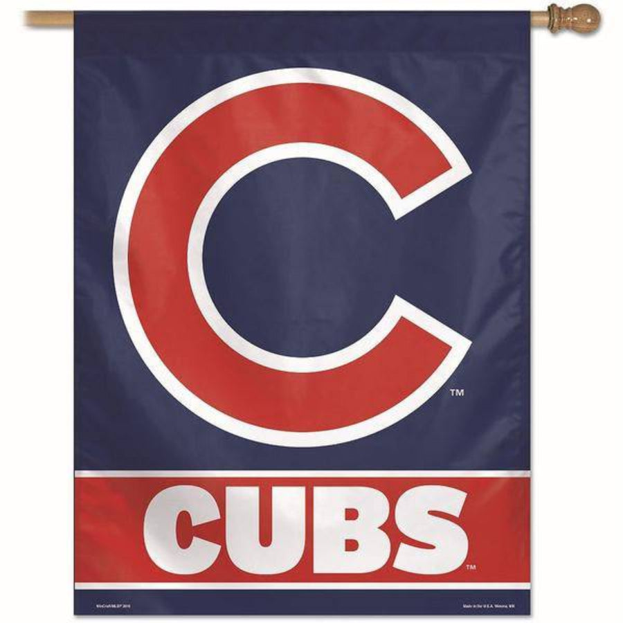Chicago Cubs "C" Logo 28X40 Vertical Flag By Wincraft product image 1, provided for visual reference and product detail