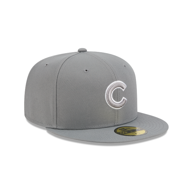 Chicago Cubs New Era Gray 59FIFTY Color Basic Fitted Hat product image 3, provided for visual reference and product detail