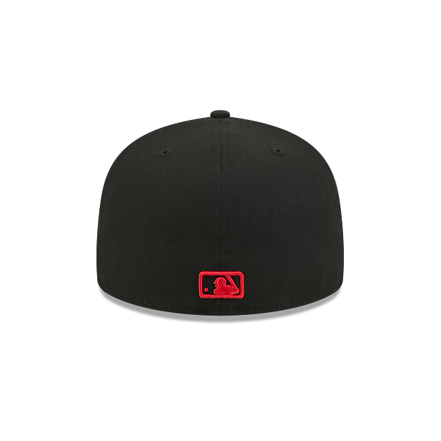 Chicago Cubs New Era Black 59FIFTY Color Basic Fitted Hat product image 6, provided for visual reference and product detail
