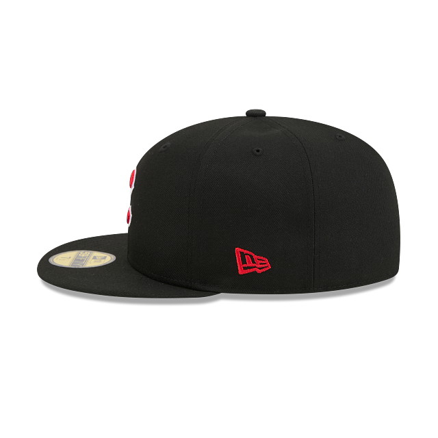 Chicago Cubs New Era Black 59FIFTY Color Basic Fitted Hat product image 4, provided for visual reference and product detail