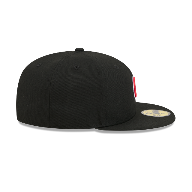 Chicago Cubs New Era Black 59FIFTY Color Basic Fitted Hat product image 5, provided for visual reference and product detail