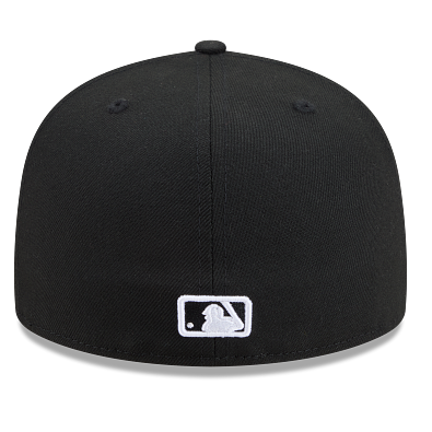 Chicago Cubs New Era Black White Outline 59FIFTY Color Basic Fitted Hat product image 4, provided for visual reference and