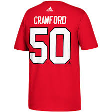 Chicago Blackhawks Corey Crawford Name & Number T-Shirt for Men product image 2, provided for visual reference and product