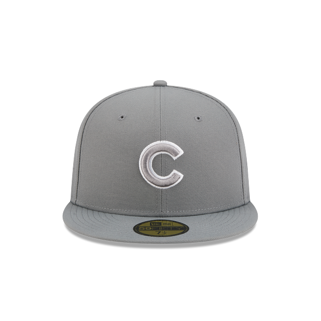 Chicago Cubs New Era Gray 59FIFTY Color Basic Fitted Hat product image 2, provided for visual reference and product detail