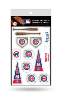 Chicago Cubs Team Variety Temporary Tattoo Pack product image 1, provided for visual reference and product detail review