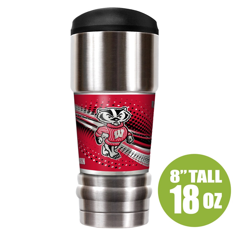 Wisconsin Badgers 18oz. MVP Tumbler By Great American Product product image 1, provided for visual reference and product