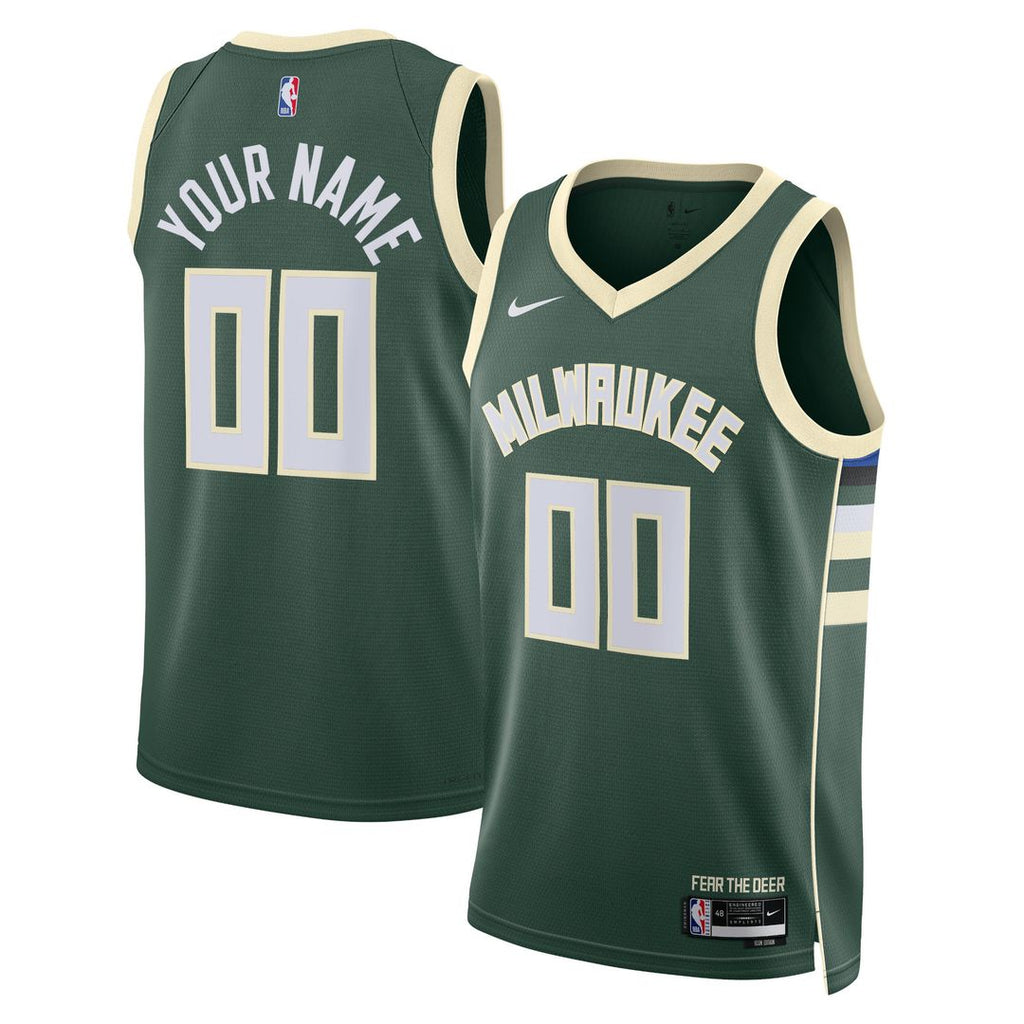 Milwaukee Bucks Nike Unisex Swingman Custom Jersey White product image 7