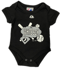 Chicago White Sox Black "PLAID BASEBALL" Onsie product image 1, provided for visual reference and product detail review