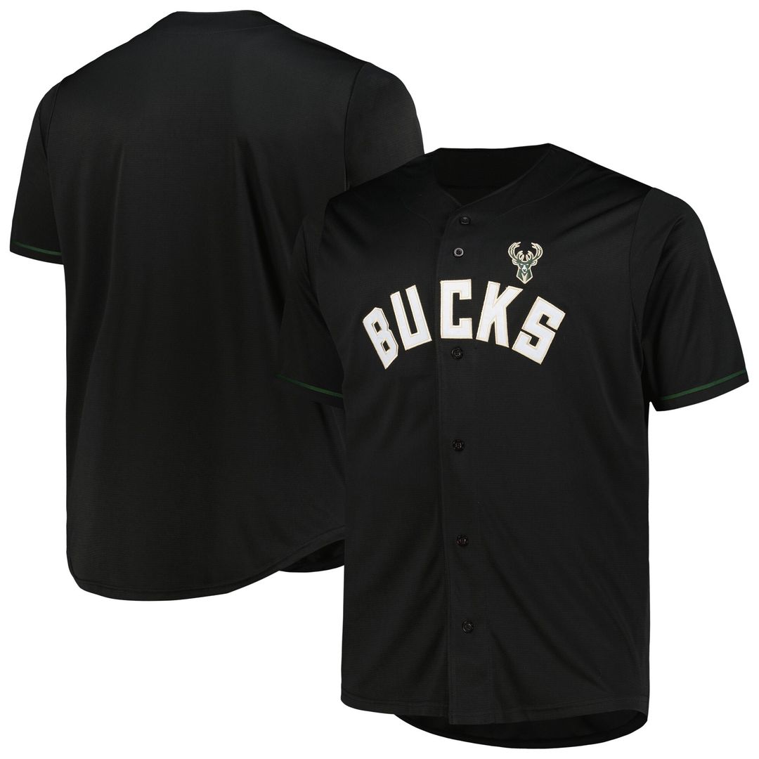Milwaukee Bucks Profile Big & Tall Pop Jersey - Black product image 1