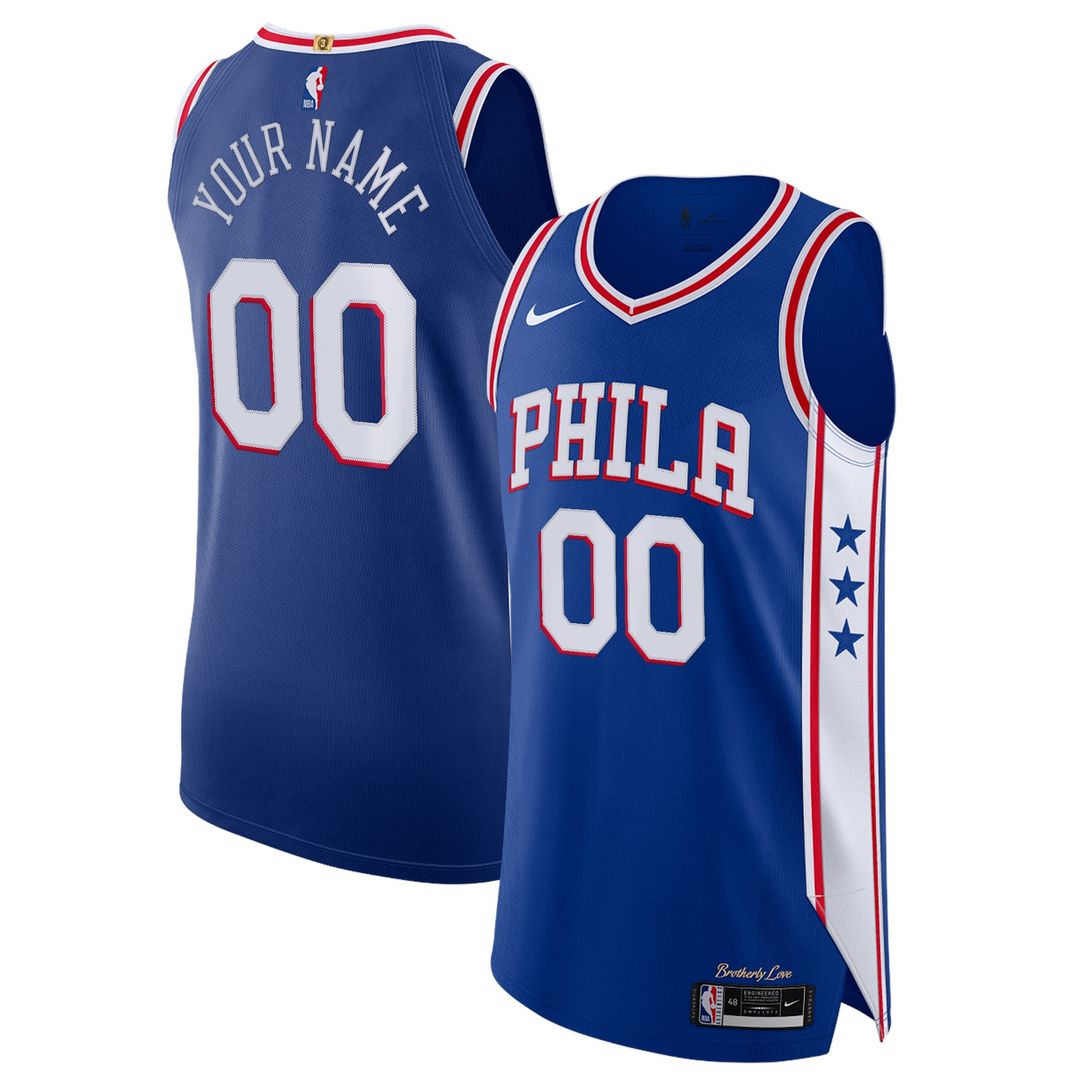 Philadelphia 76ers Nike Custom Authentic Jersey - Icon product image 1
