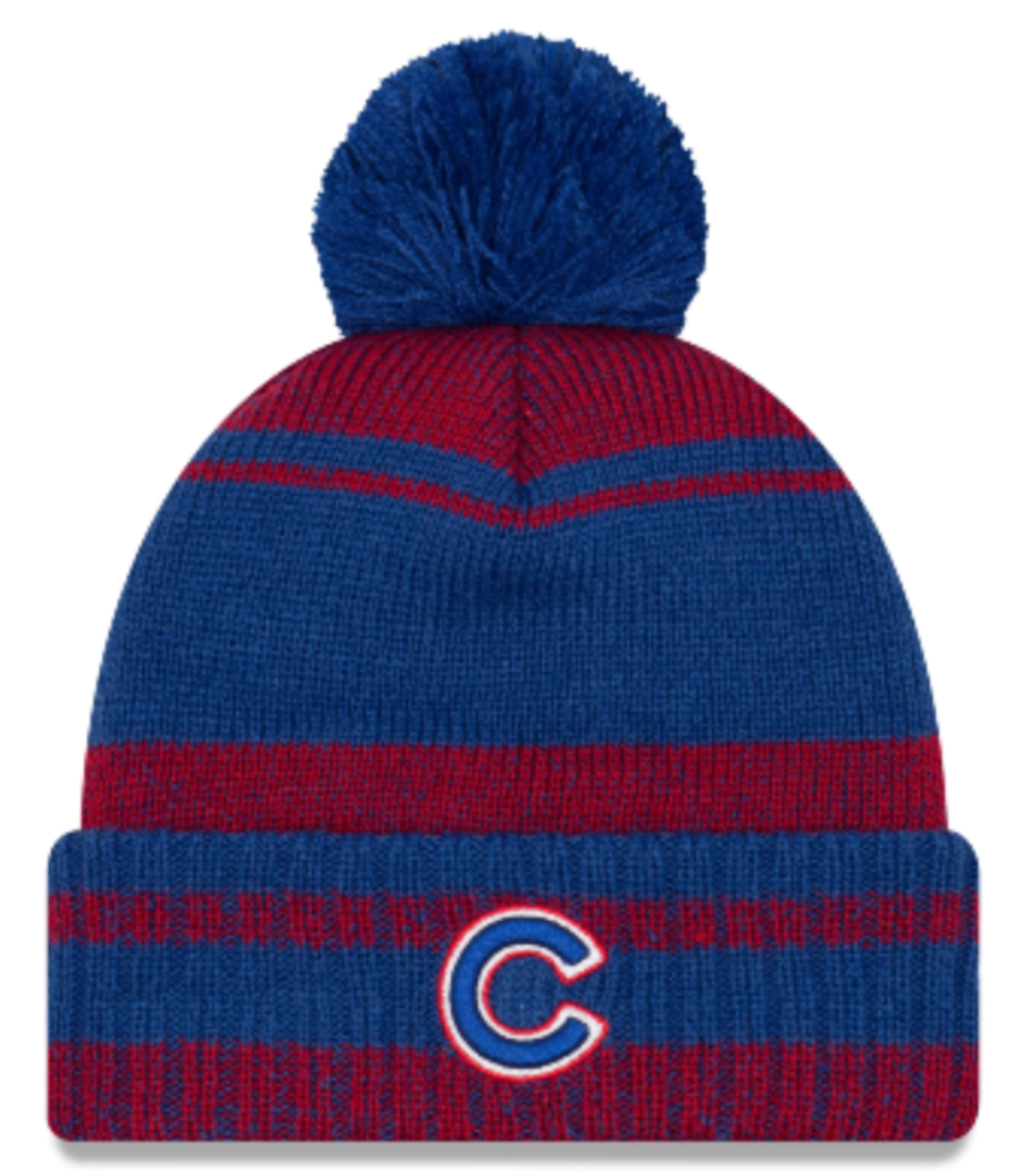Men’s Chicago Cubs Glacial Pom Cuff Knit Hat By New Era product image 1, provided for visual reference and product detail