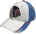 Mens NHL Chicago Blackhawks City Flag Pulsar White/Blue Zephyr Flex Hat product image 1, provided for visual reference and