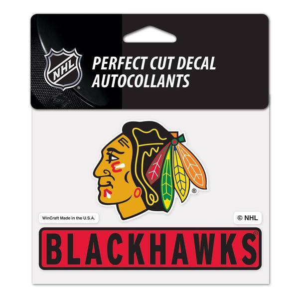 Chicago Blackhawks 4.75"X5.75" Perfect Cut Decal product image 1, provided for visual reference and product detail review