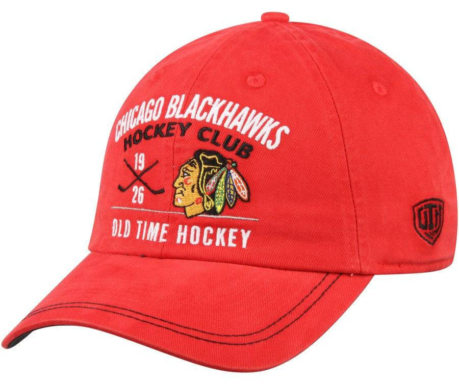 Old Time Hockey Chicago Blackhawks Red Dover Slouch Adjustable Hat product image 1, provided for visual reference and