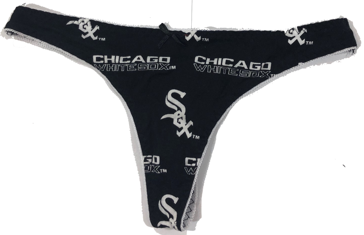 Concepts Sport Chicago White Sox Women Black All Over Print Thong product image 1, provided for visual reference and product