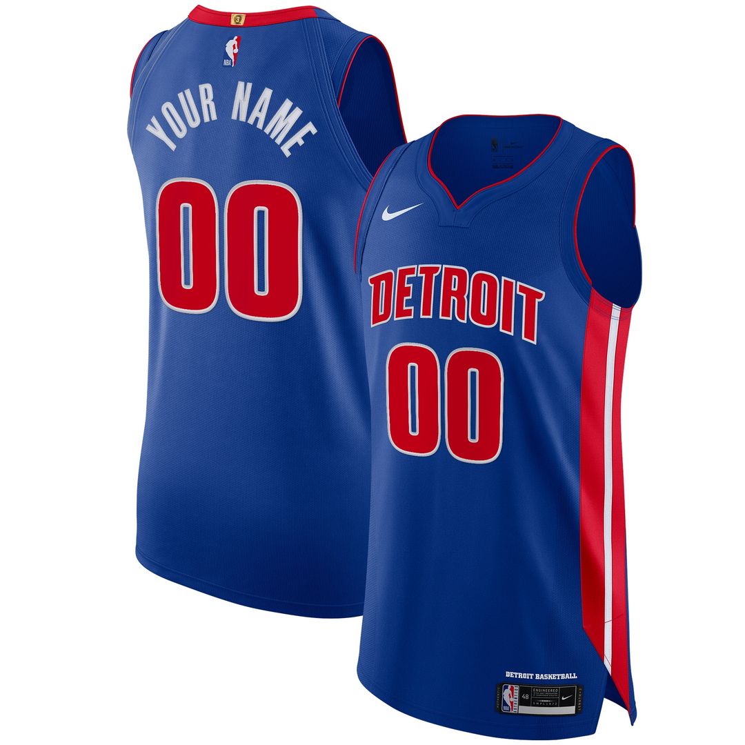 Detroit Pistons Nike Authentic Custom Jersey Blue - Icon product image 1
