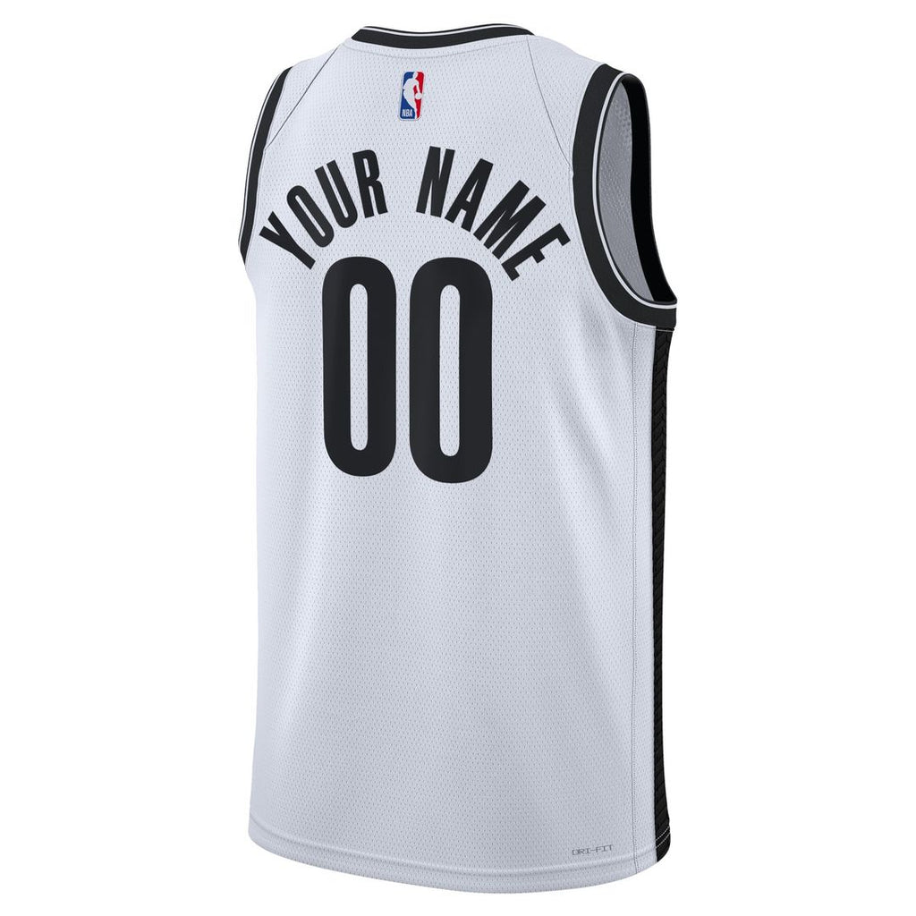 Brooklyn Nets Nike Unisex Swingman Custom Jersey White product image 3