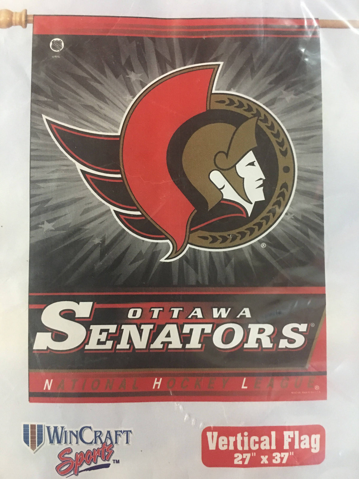 Ottawa Senators Retro Team Logo Vertical Flag product image 1, provided for visual reference and product detail review