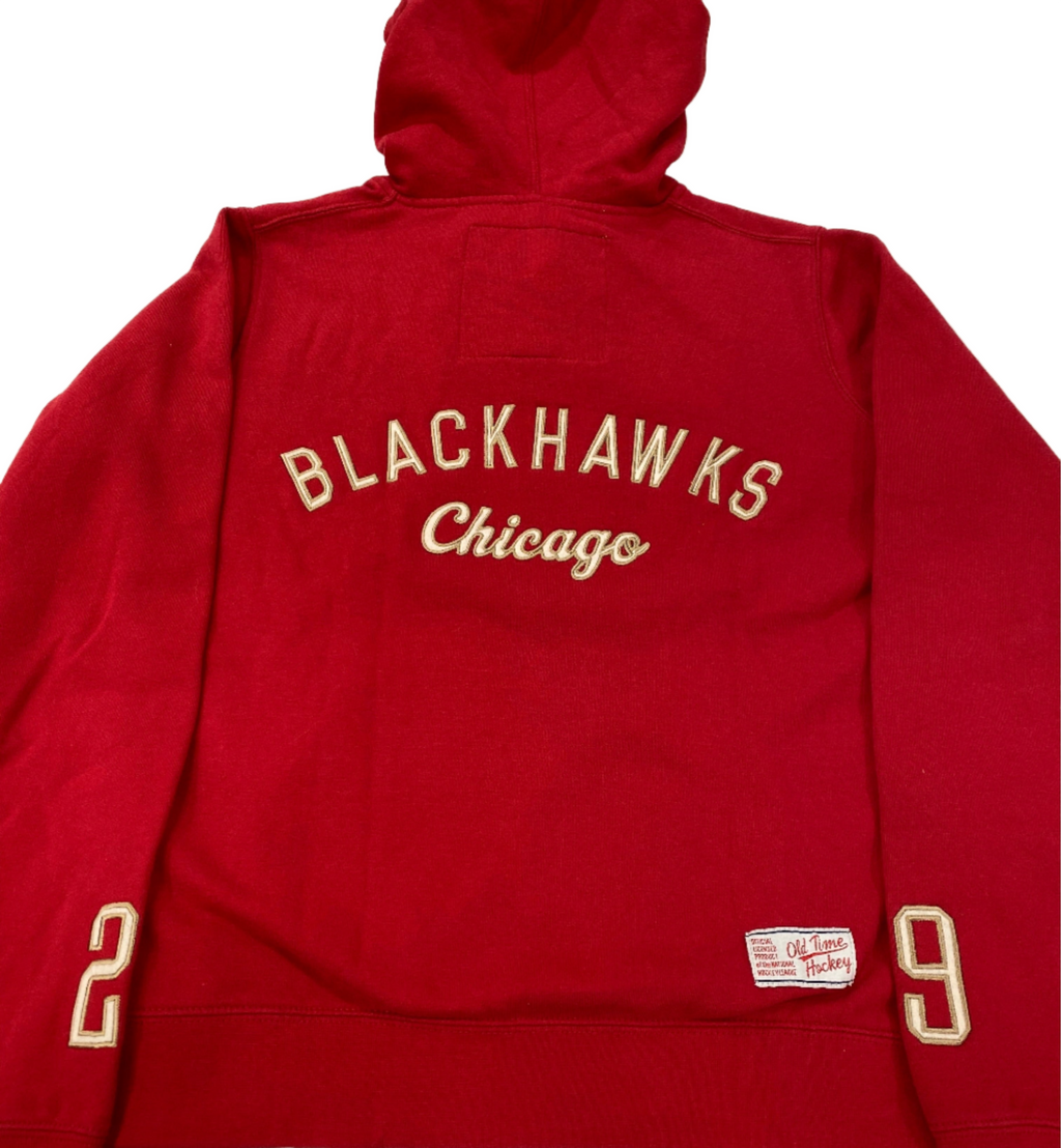 Chicago Blackhawks Queensboro Lace Hooded Sweatshirt for Women product image 3, provided for visual reference and product