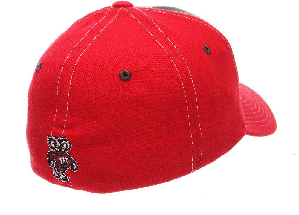 Zephyr NCAA Wisconsin Badgers Men Powerhouse Z-Fit Cap product image 2, provided for visual reference and product detail