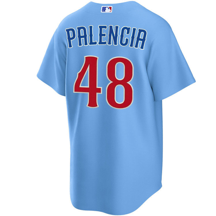 NIKE Men Chicago Cubs Daniel Palencia #48 Light Blue 2nd Alternate Replica Jersey product image 2, provided for visual