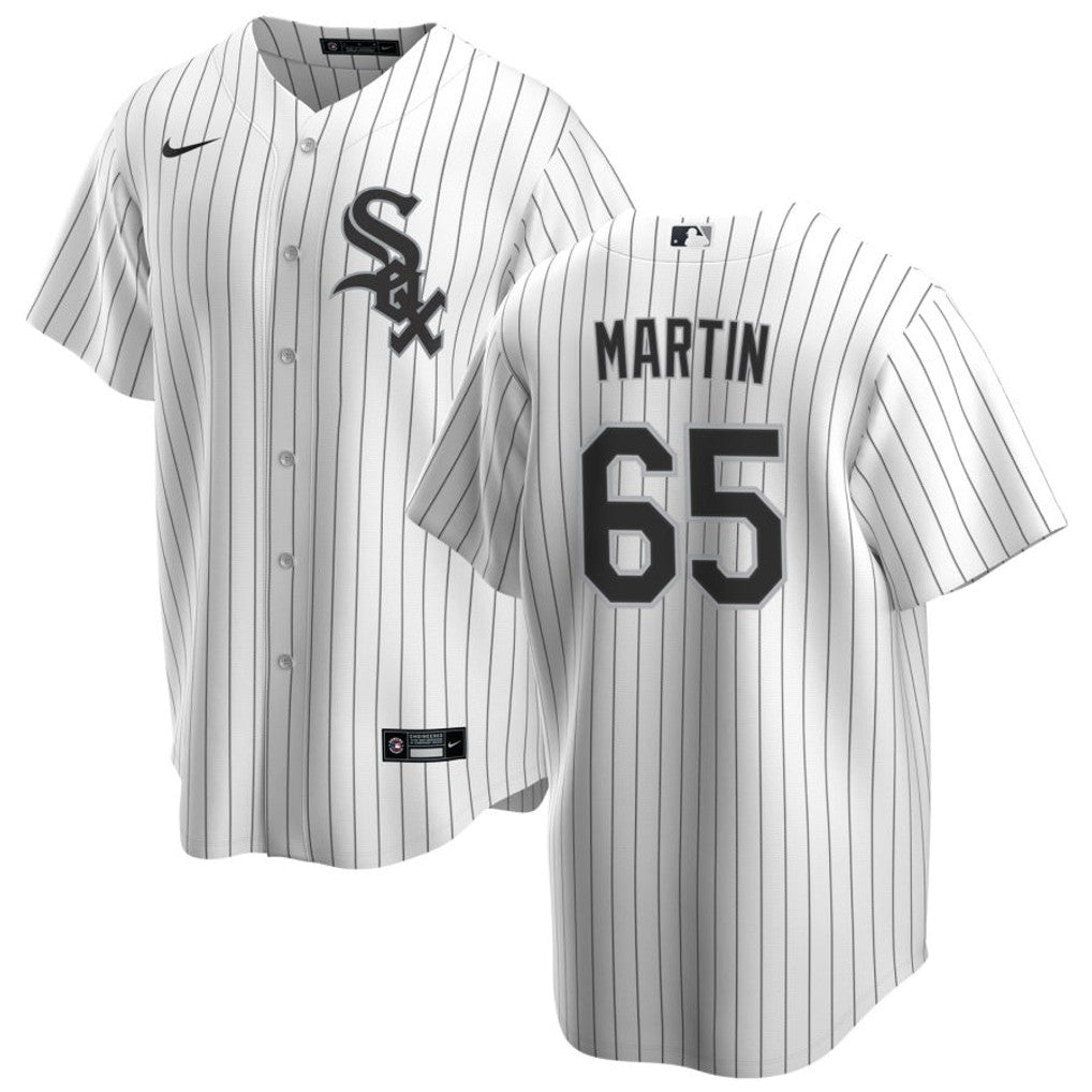NIKE Men Davis Martin Chicago White Sox White Home Replica Jersey With Premium Twill Lettering product image 1, provided for