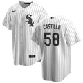 NIKE Men Luis Castillo Chicago White Sox White Home Replica Jersey With Premium Twill Lettering product image 1, provided