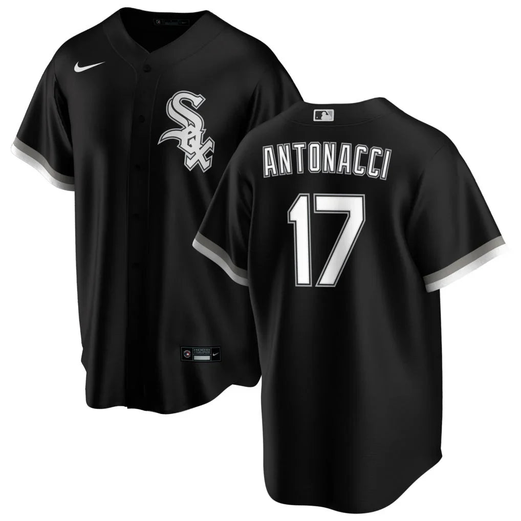 Sam Antonacci Chicago White Sox NIKE Replica Black Alternate Jersey for Men product image 1, provided for visual reference