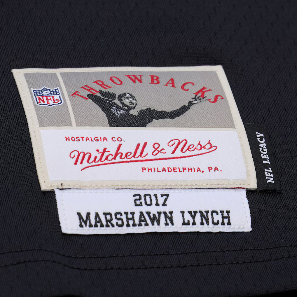 Mitchell & Ness Marshawn Lynch Las Vegas Raiders Black Retired Player Legacy Replica Jersey product image 5, provided for