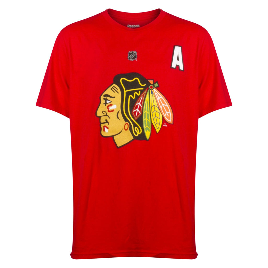 Chicago Blackhawks Duncan Keith Name & Number Player T-Shirt, Red for Men product image 2, provided for visual reference and