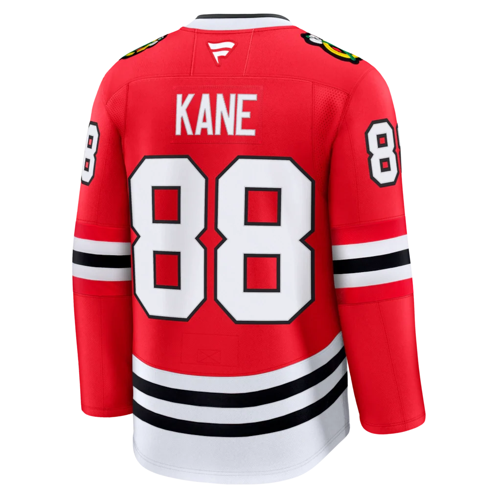 Patrick Kane Chicago Blackhawks Fanatics Red Home Premium Jersey for Men product image 3, provided for visual reference and