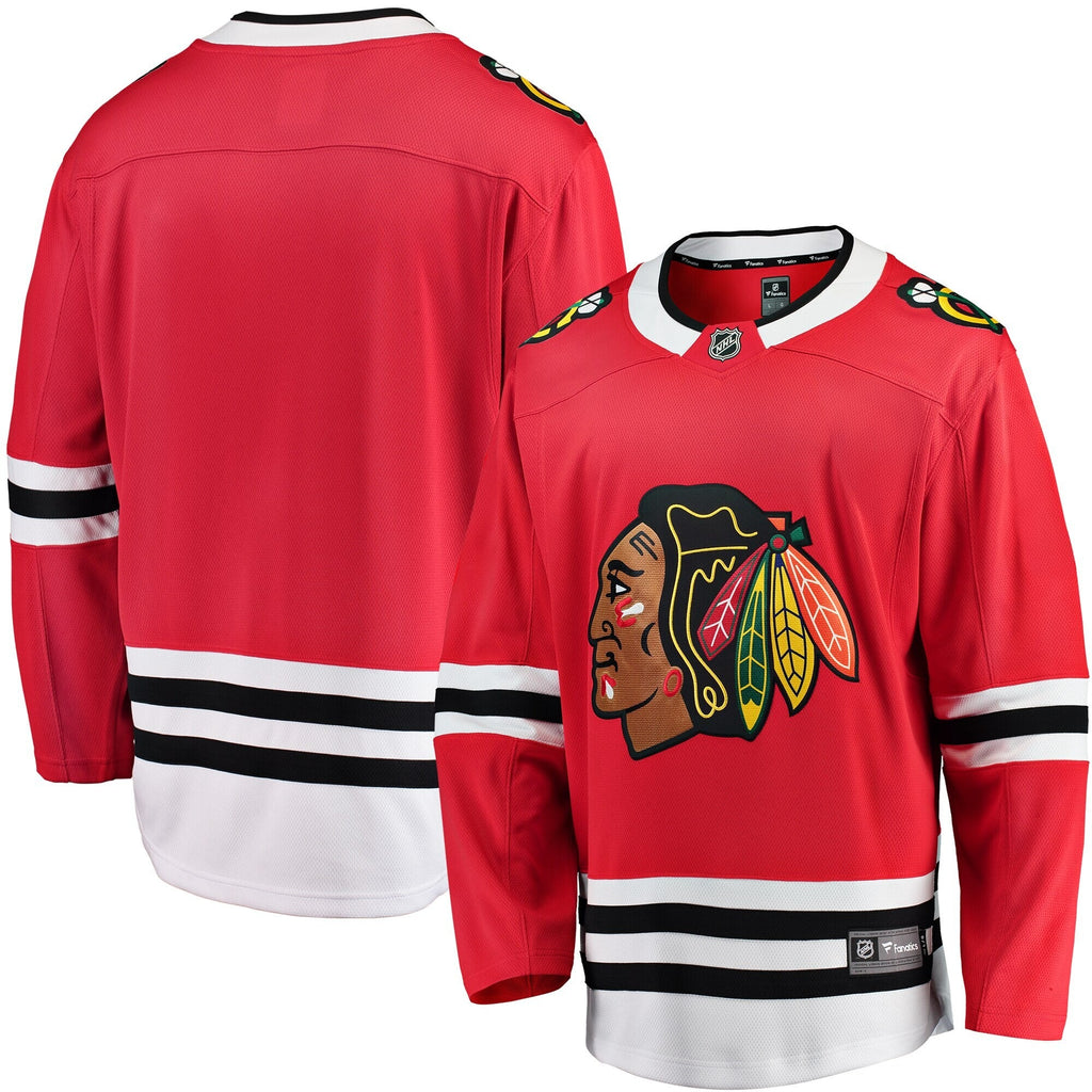 Chicago Blackhawks Fanatics Red Blank Breakaway Home Jersey for Men product image 1, provided for visual reference and