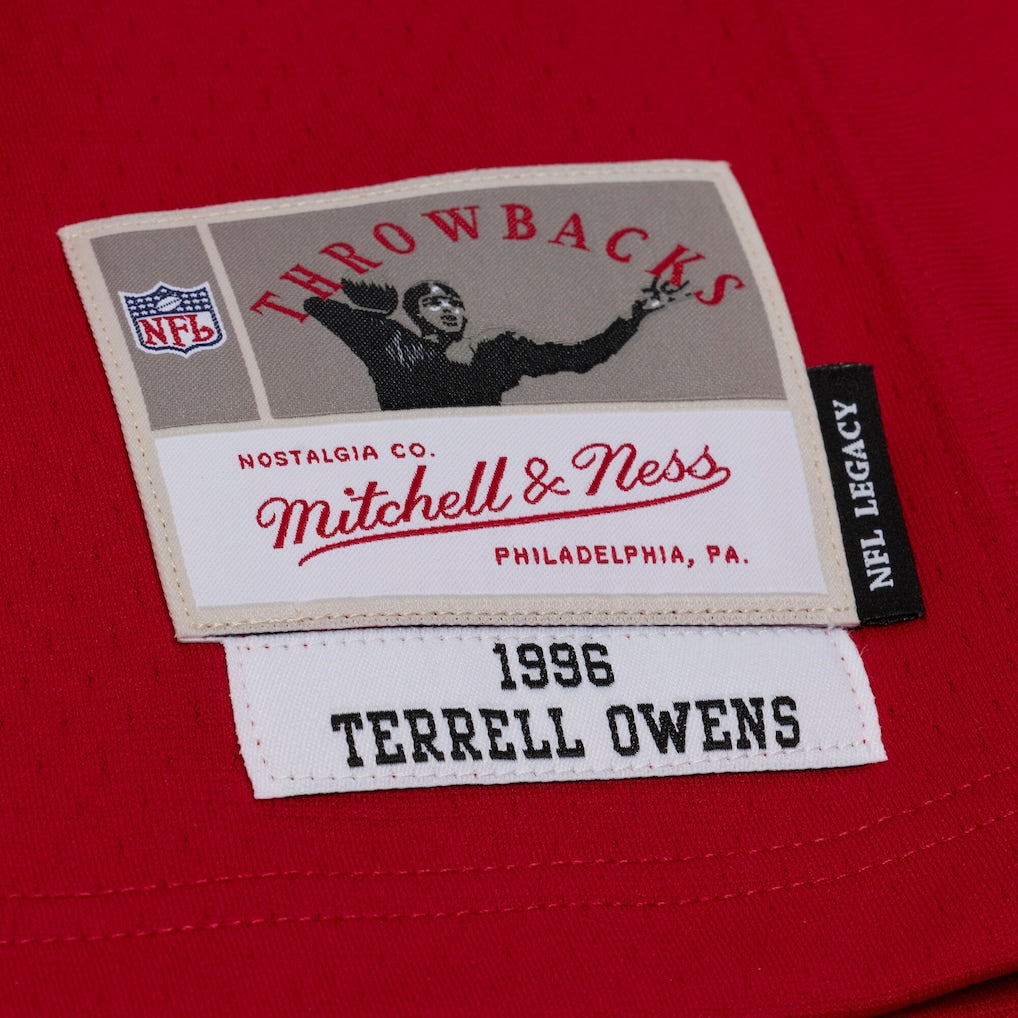 Mitchell & Ness Terrell Owens White San Francisco 49ers 1996 Retired Player Legacy Replica Jersey for Men product image 5,